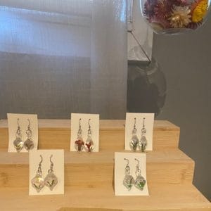 Barbara Jorgenson dangly glass earrings