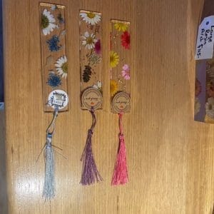 Bloom’n Rust and Relic’s resin and dried flower Book mark