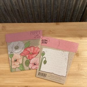 Sow’n’Sow gift card and seeds-“Poppy”