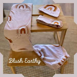 Baby Swaddle Set Blush Earthy