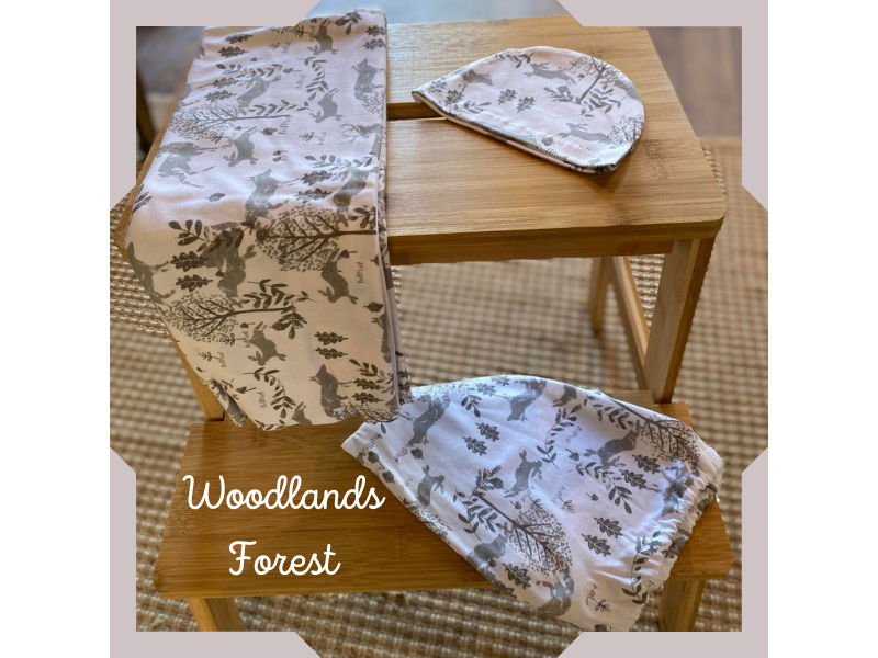 Baby Swaddle Set Woodlands Forest